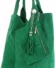 GEANȚĂ DIN PIELE shopper bag Genuine Leather verde de zmeu 801